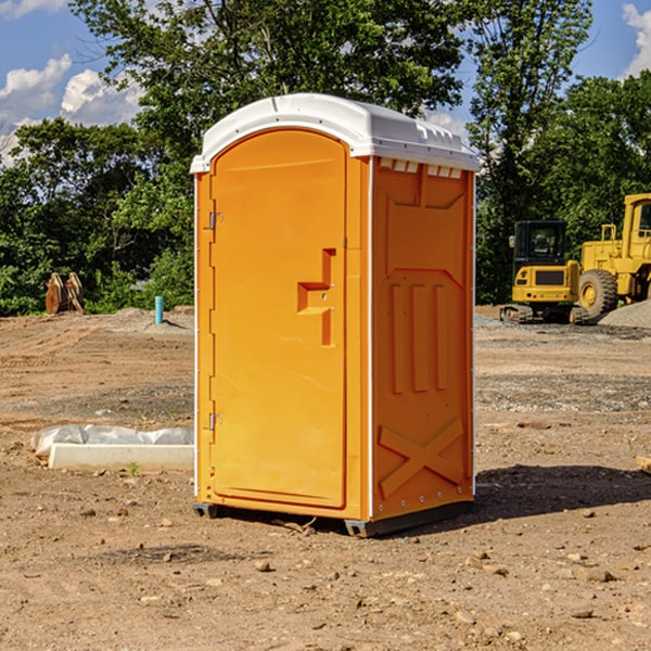 how often are the porta potties cleaned and serviced during a rental period in Newport